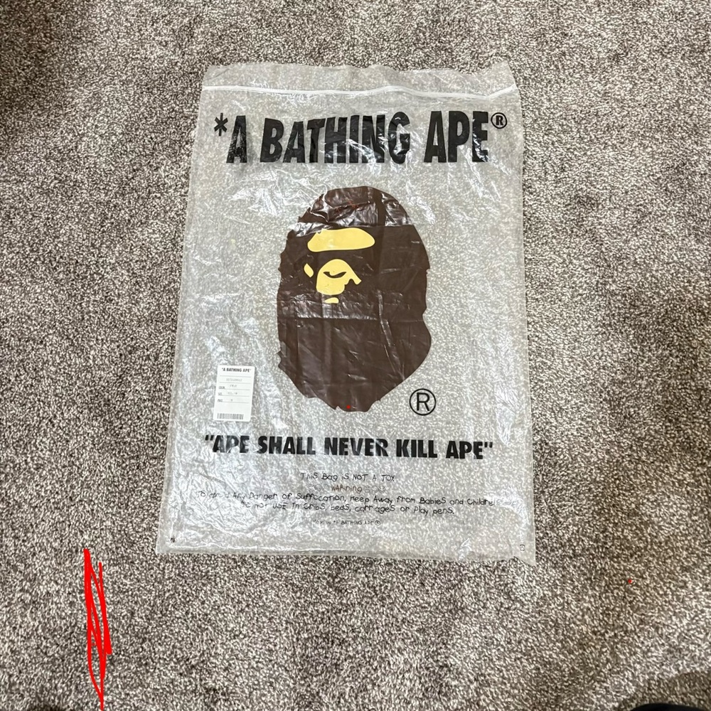 Bape Plastic Garment Bag